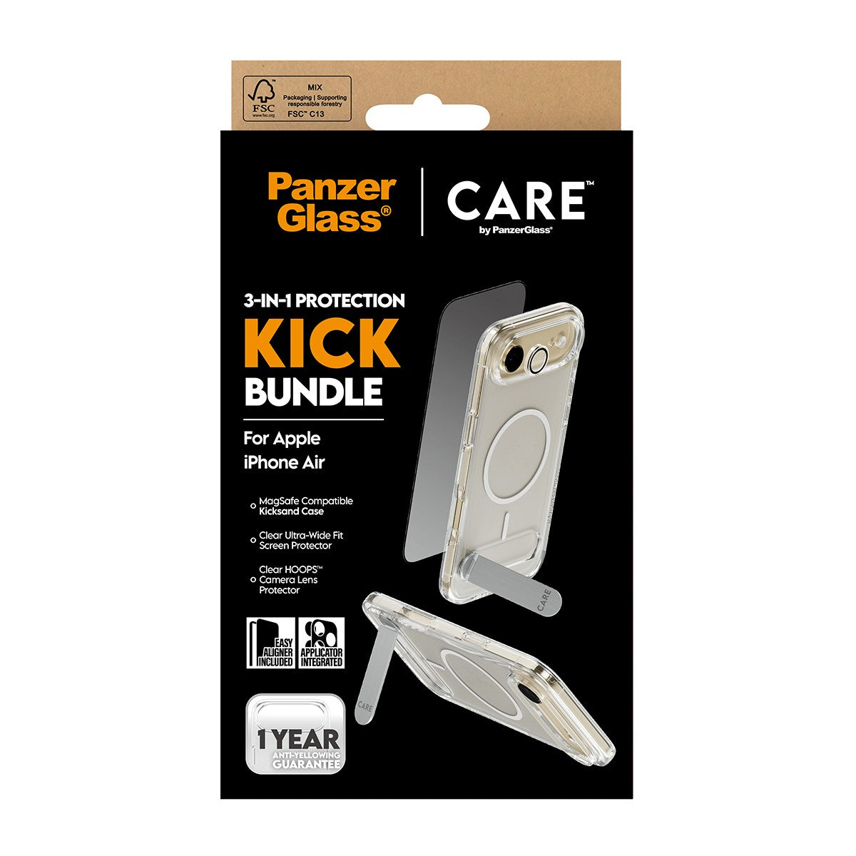 PanzerGlass® | CARE™ by PanzerGlass® 3-in-1 Kick Bundle iPhone Air